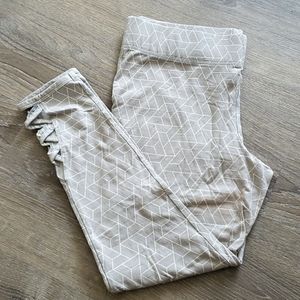 Gray Geometric Print Full length Leggings